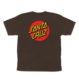 Santa Cruz Classic Dot Youth T-Shirt, Dark Chocolate