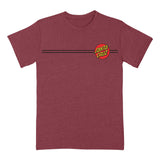 Santa Cruz Classic Dot Regular T-Shirt, Heather Cardinal
