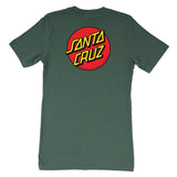 Santa Cruz Classic Dot Womens Relaxed T-Shirt, Pine