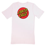 Santa Cruz Classic Dot Womens Relaxed T-Shirt, Soft Pink